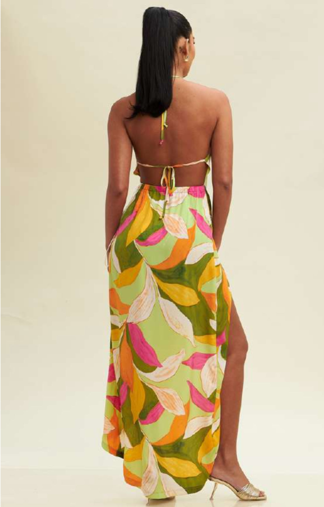 Vestido lima multi espalda abierta