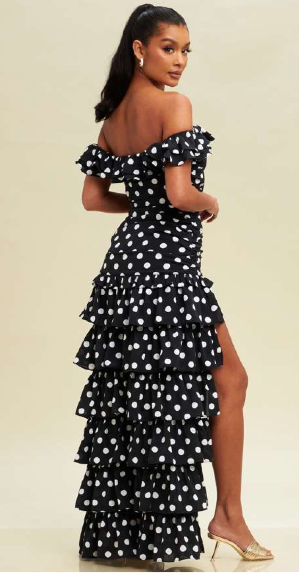 Ruffle tier maxi dress
