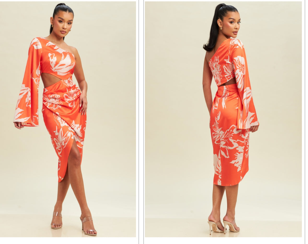 Floral medi dress