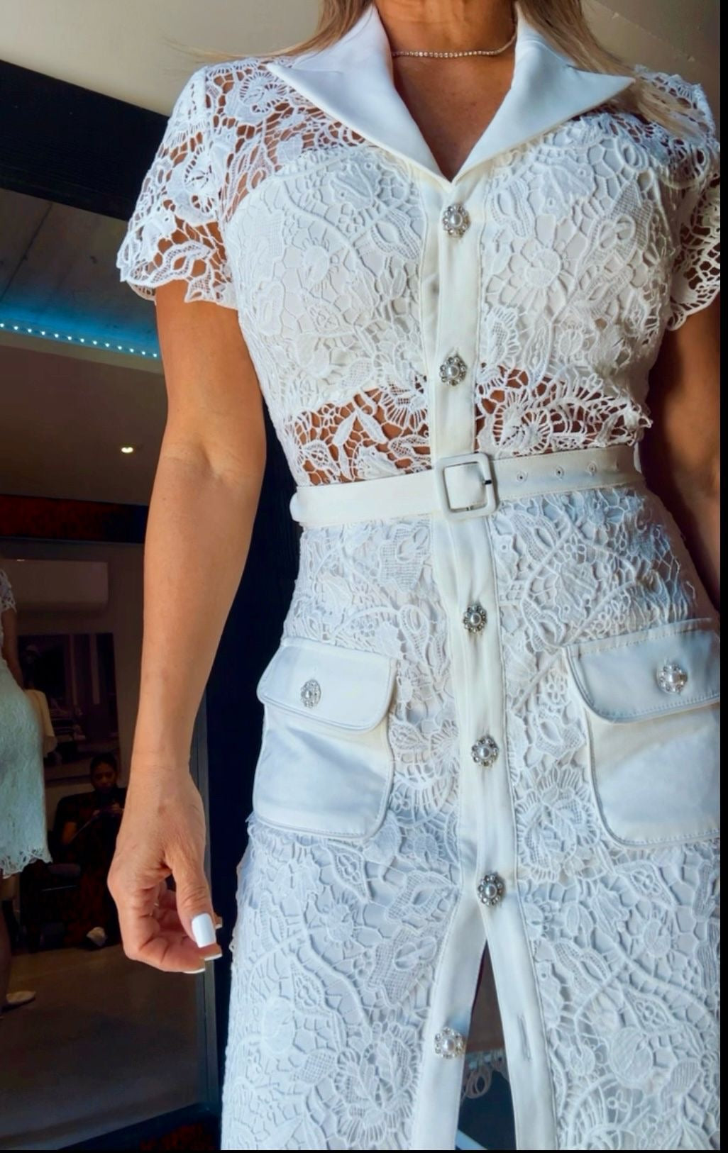 White elegant dress