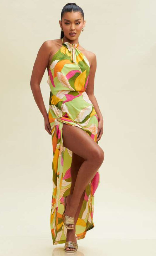 Vestido lima multi espalda abierta
