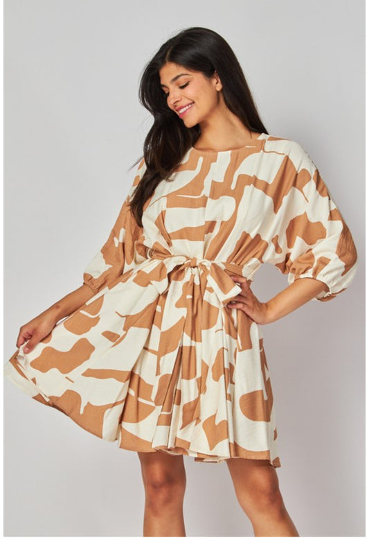 PRINTED MINI DRESS