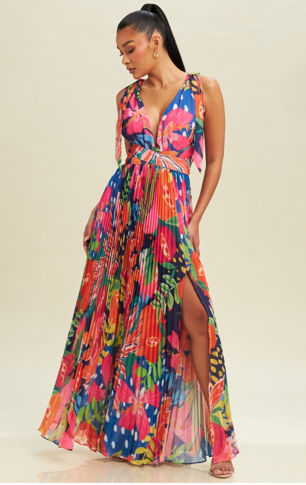Dress woven tropic