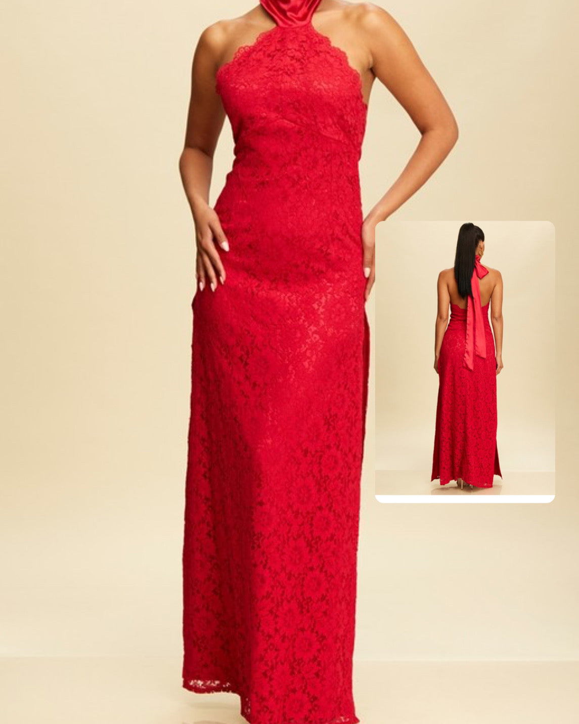 Floral lace maxi dress