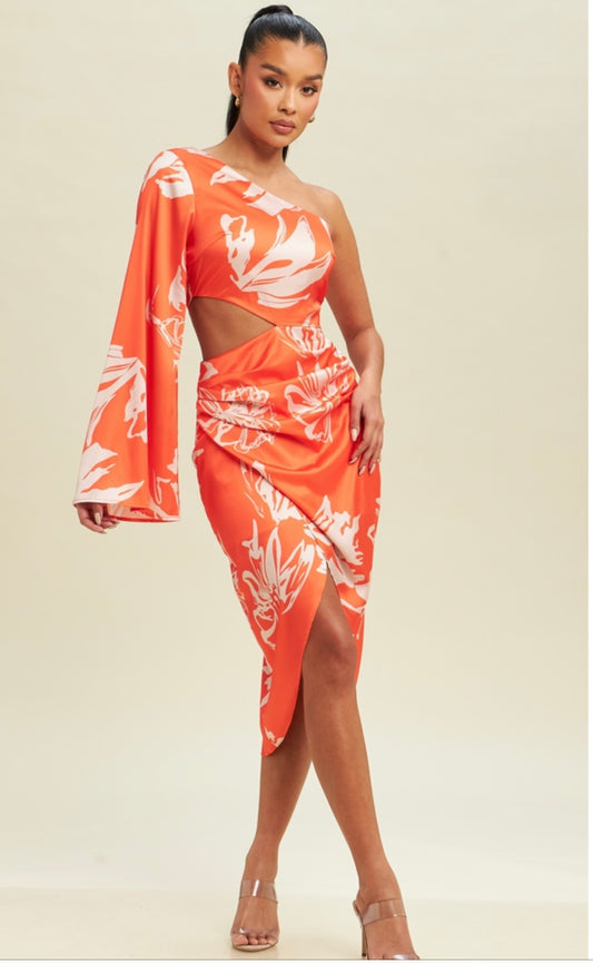 Floral medi dress