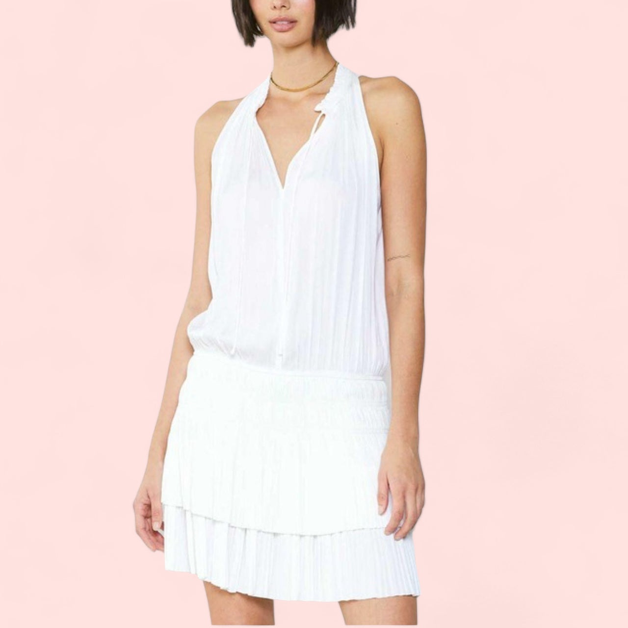 White mini dress
