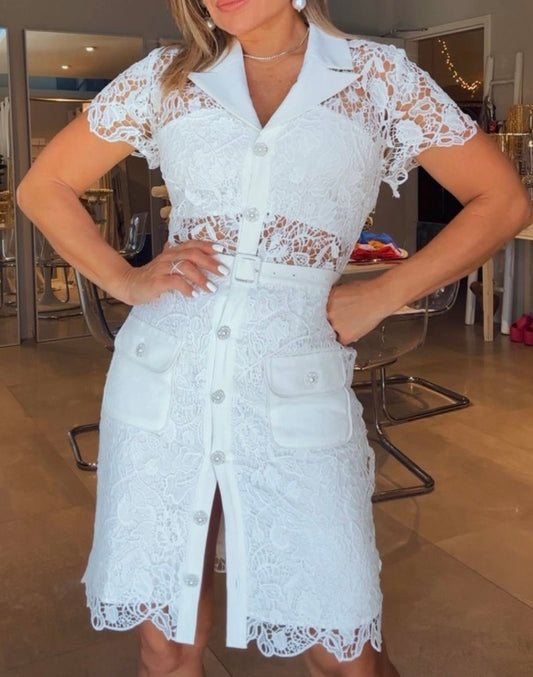 White elegant dress