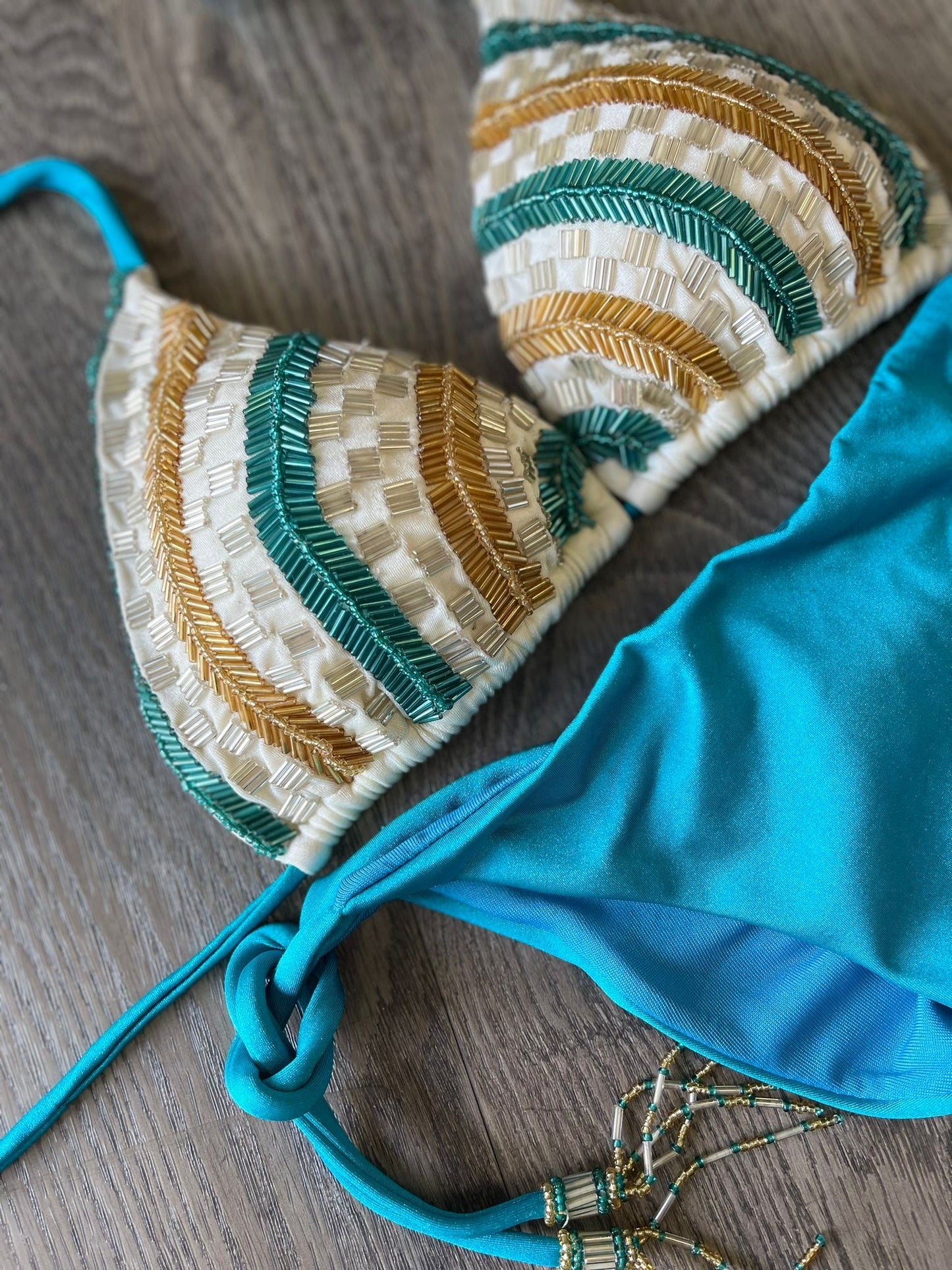 Two piece blue